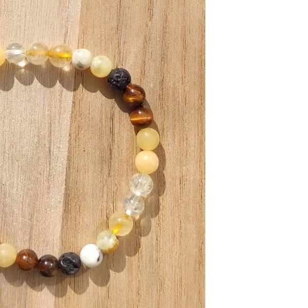 Bracelet Chakra Plexus Solaire "JE VEUX"