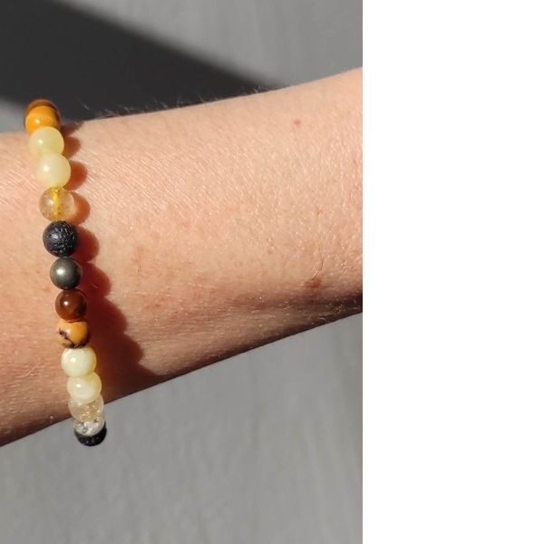 Bracelet Chakra Plexus Solaire "JE VEUX" - Image 2