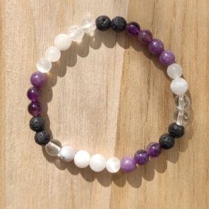 Bracelet Chakra Couronne "JE SAIS"
